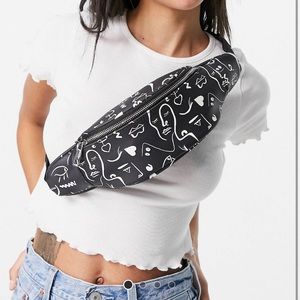ASOS Fanny pack with abstract face print!